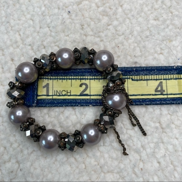 Modern Stone Beaded Plastic Elastic Bracelet - Picture 5 of 5